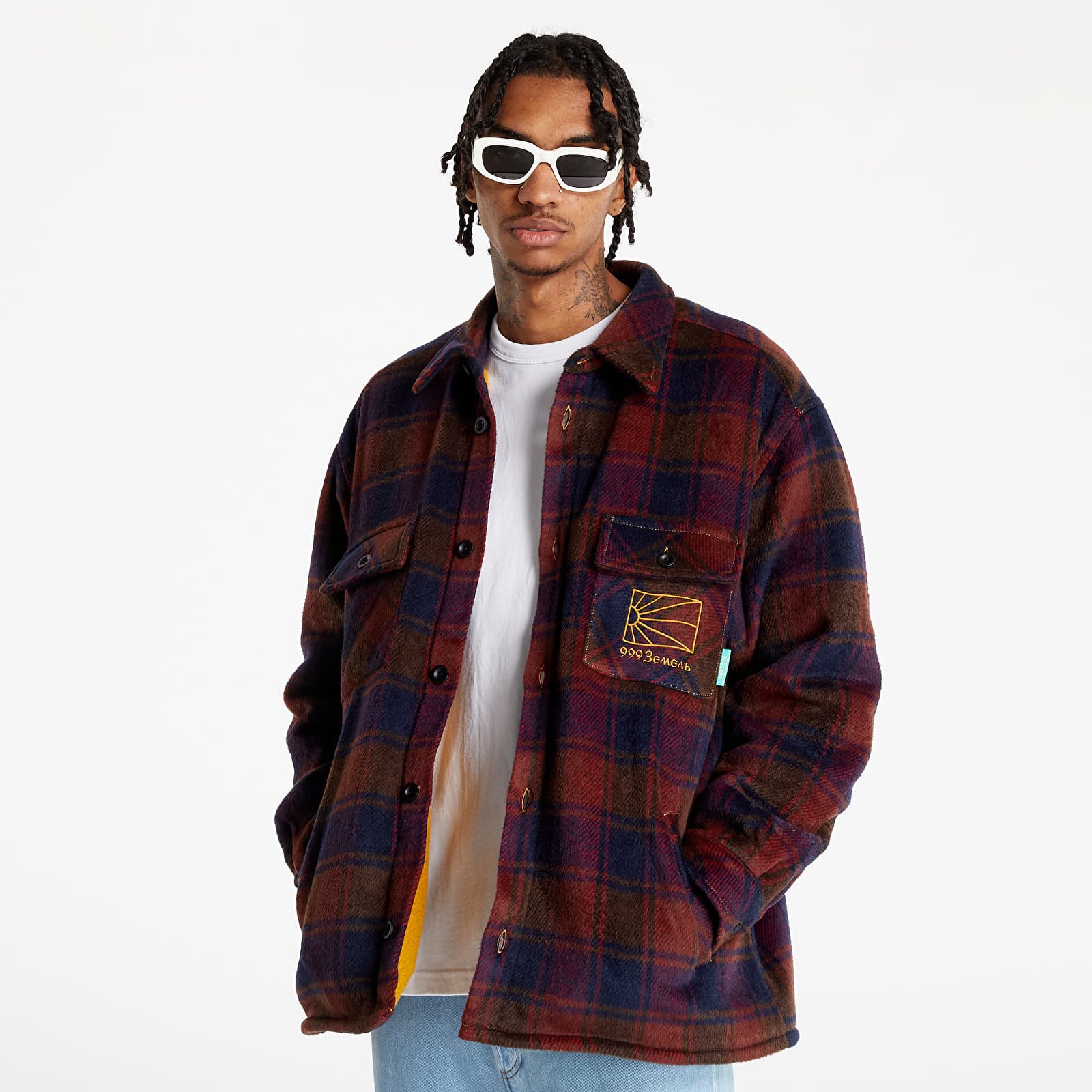 Μπουφάν PACCBET Men's Sherpa Lined Shirt Woven Navy