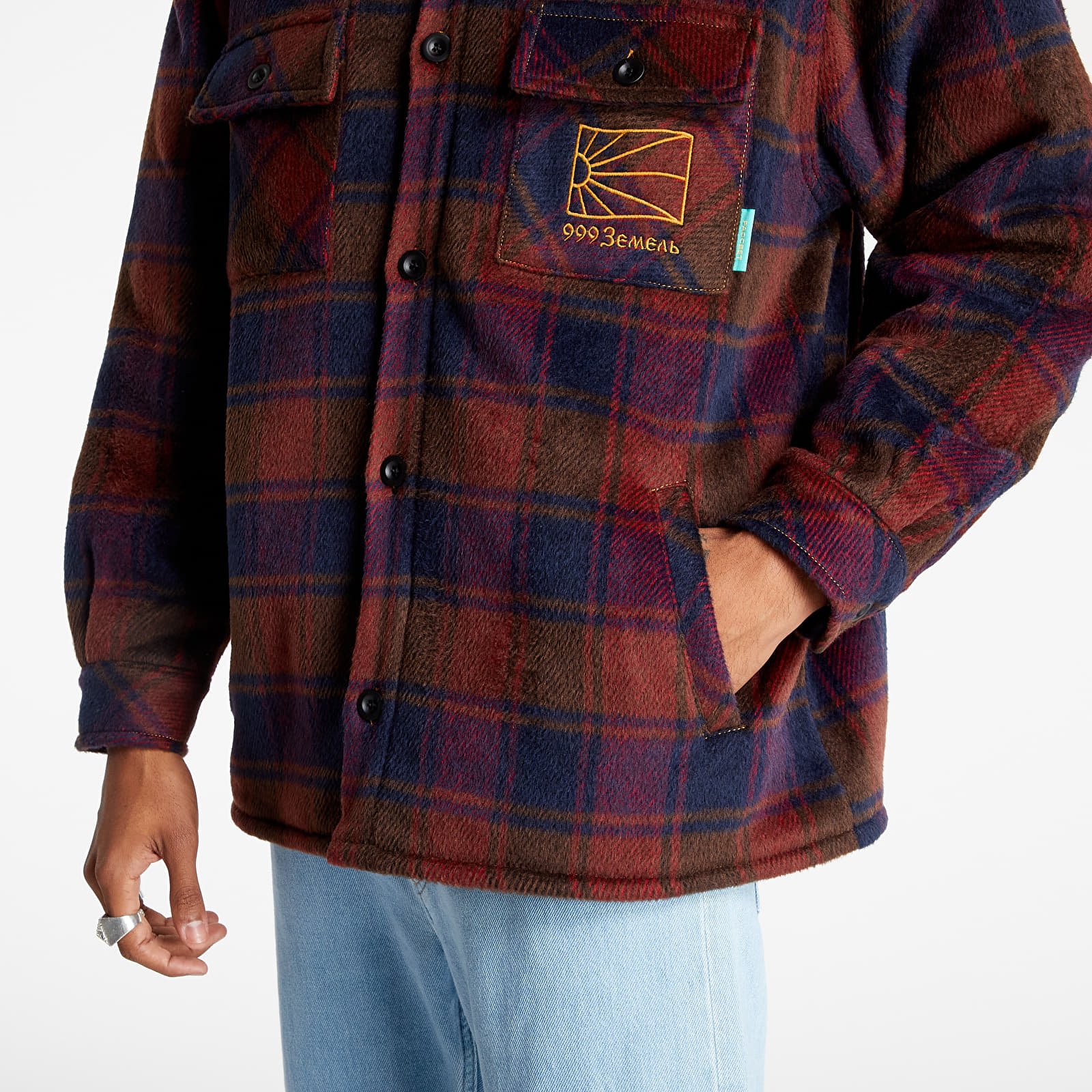 Μπουφάν PACCBET Men's Sherpa Lined Shirt Woven Navy