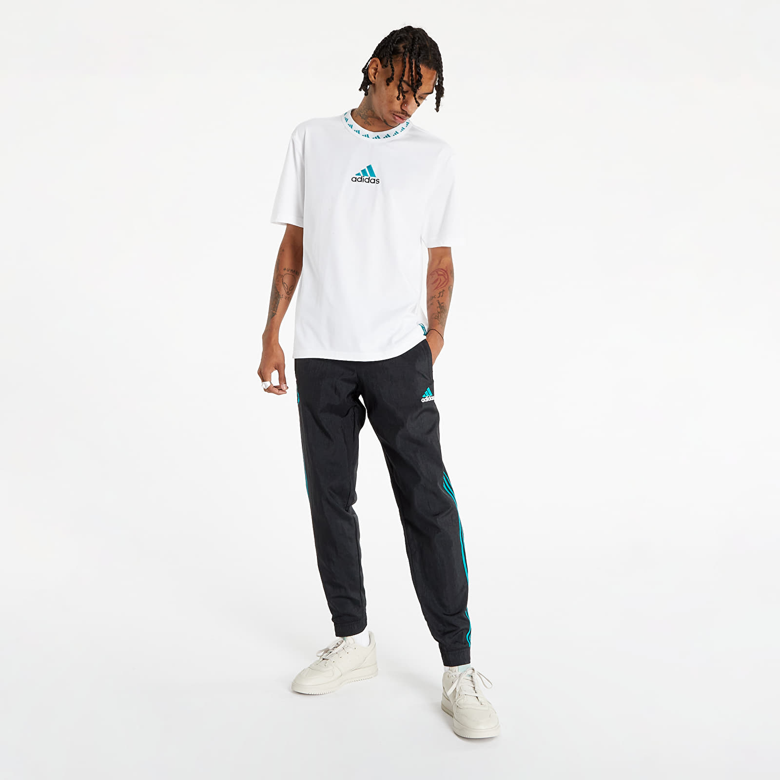 Pólók adidas Real Icon Tee White/ Black Emerald