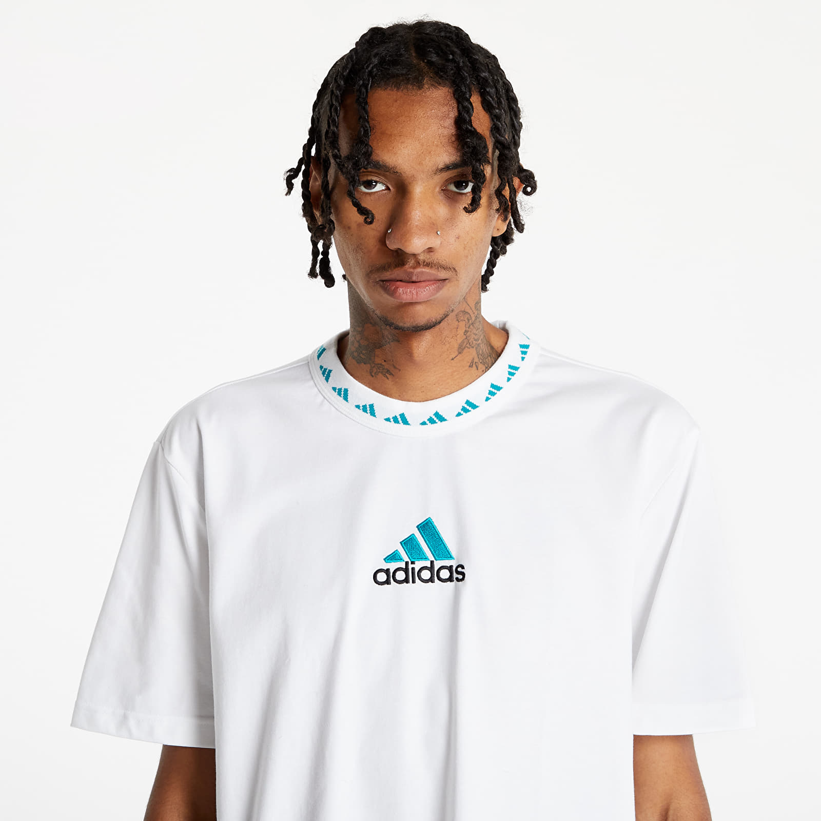 Pólók adidas Real Icon Tee White/ Black Emerald