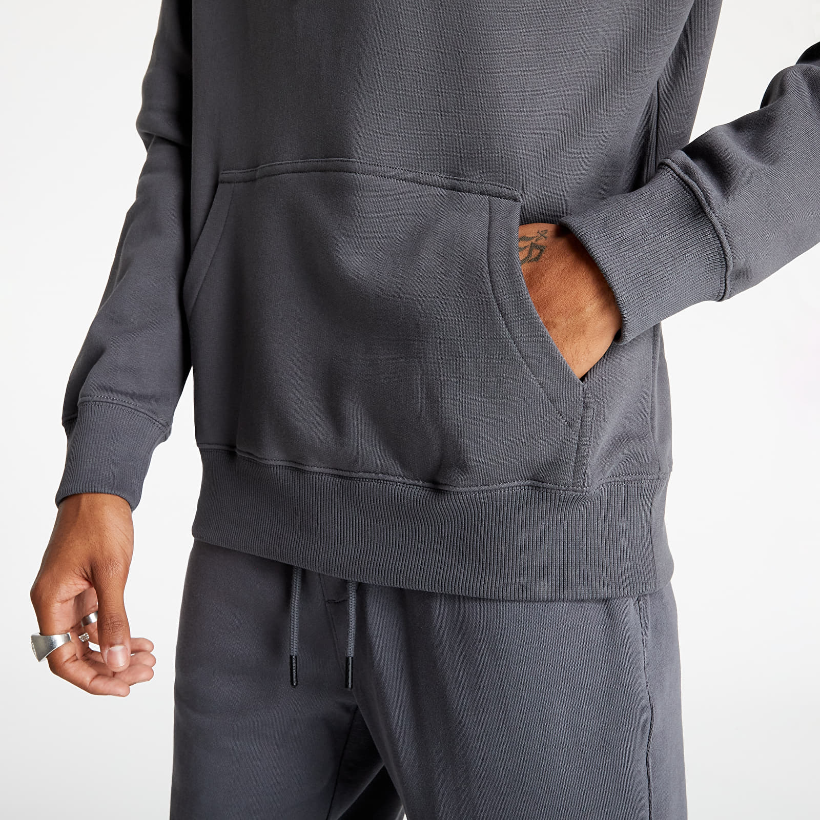 Sweatjacken und Sweatshirts Calvin Klein Jeans Seasonal Monogram Regular Hoodie Gray Pinstripe/ Acid Lime
