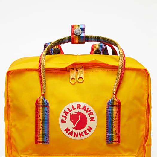 Backpacks Fjallraven Kanken Rainbow Warm Yellow Rainbow Pattern Footshop