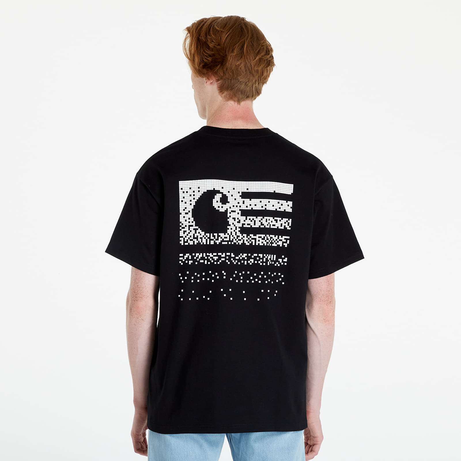 Marškinėliai Carhartt WIP S/S Fade State T-Shirt Black/ White