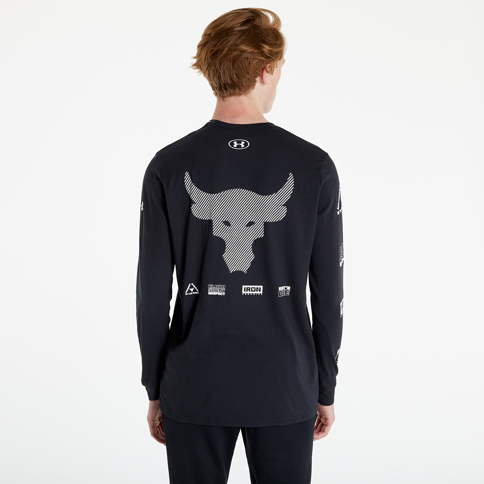Pólók Under Armour Project Rock Brahma Bull LS Black