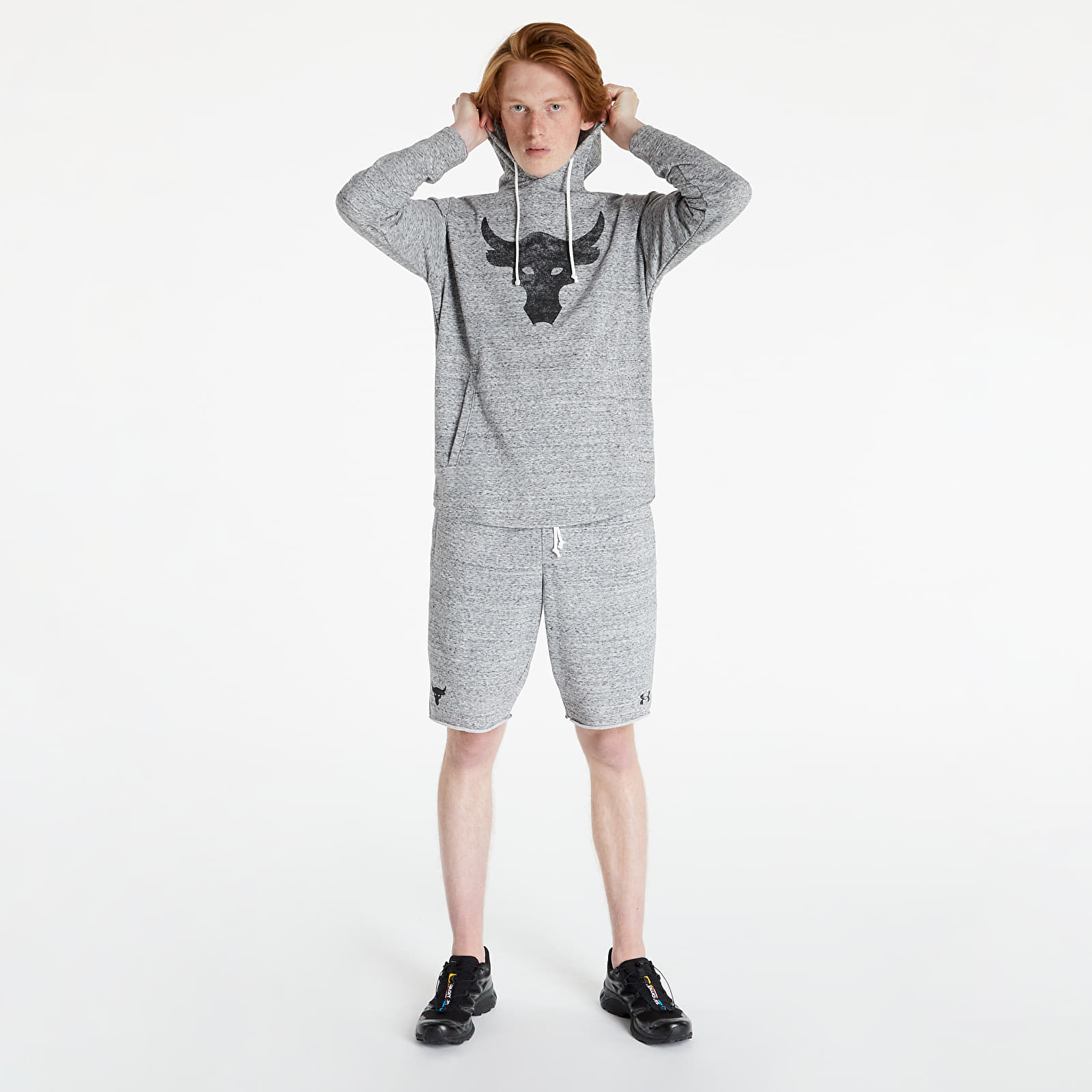 Felpe Under Armour Project Rock Terry Hoodie Light Grey