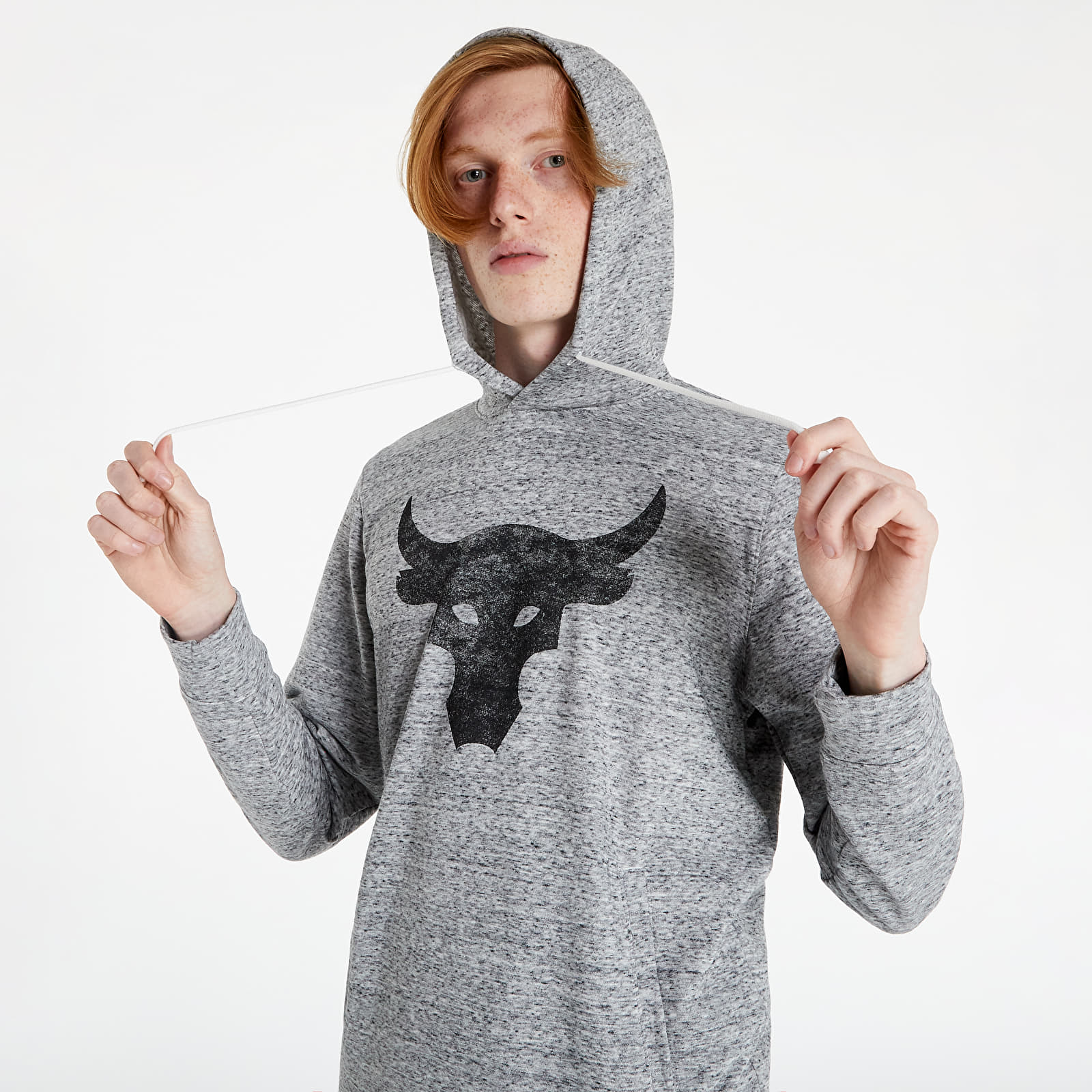 Felpe Under Armour Project Rock Terry Hoodie Light Grey