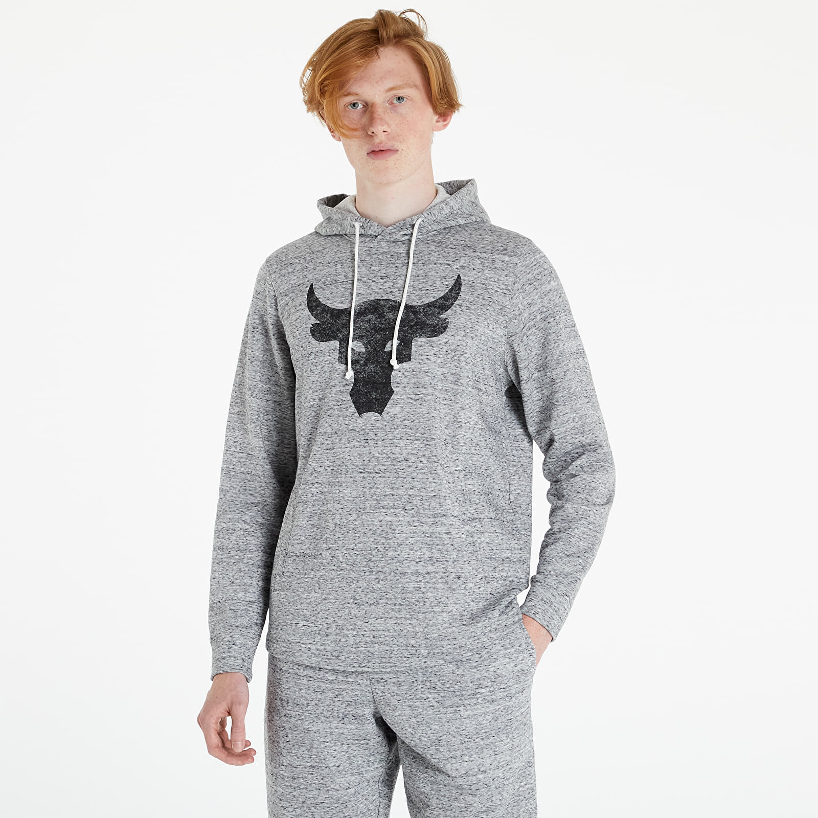 Felpe Under Armour Project Rock Terry Hoodie Light Grey