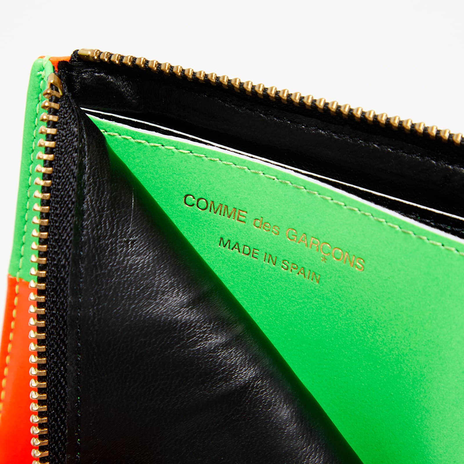 Geldbörsen Comme des Garçons Fluo Squares Wallet Orange/ Green