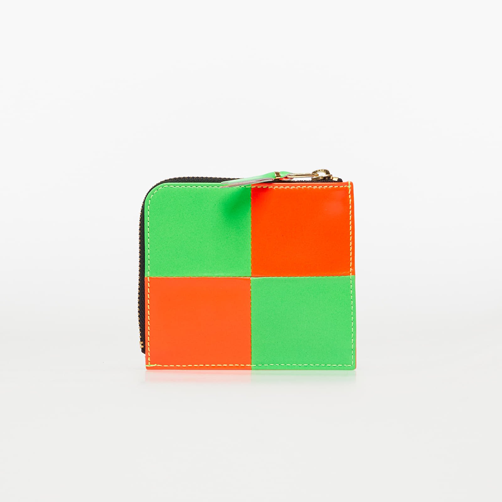 Geldbörsen Comme des Garçons Fluo Squares Wallet Orange/ Green