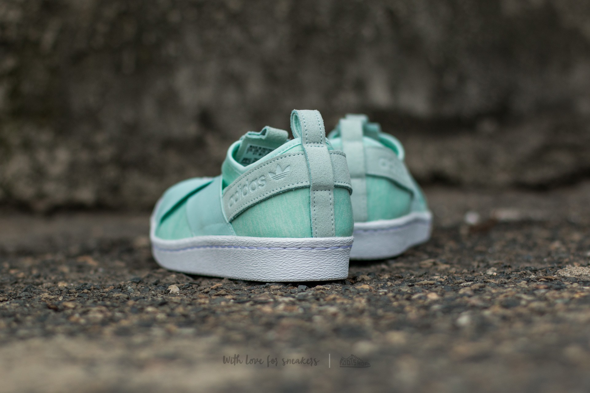 Women's shoes adidas Superstar Slip On W Ice Mint/ Ice Mint/ Ftw White  (S76407) | Footshop