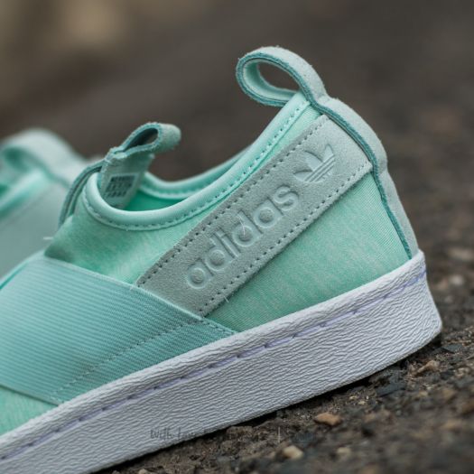 Women's shoes adidas Superstar Slip On W Ice Mint/ Ice Mint/ Ftw White  (S76407) | Footshop