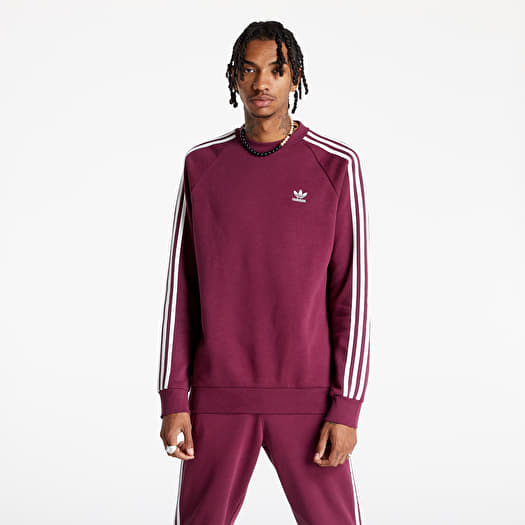 Hoodies and sweatshirts adidas 3 Stripes Crew Victory Crimson Footshop