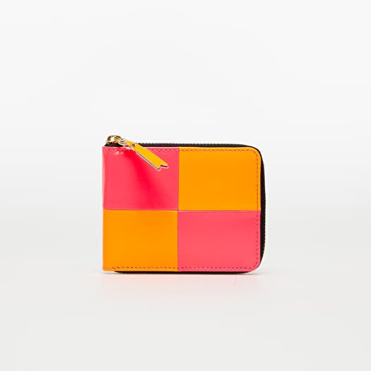 Портфейл Comme des Garçons Fluo Squares Wallet Light Orange/ Pink