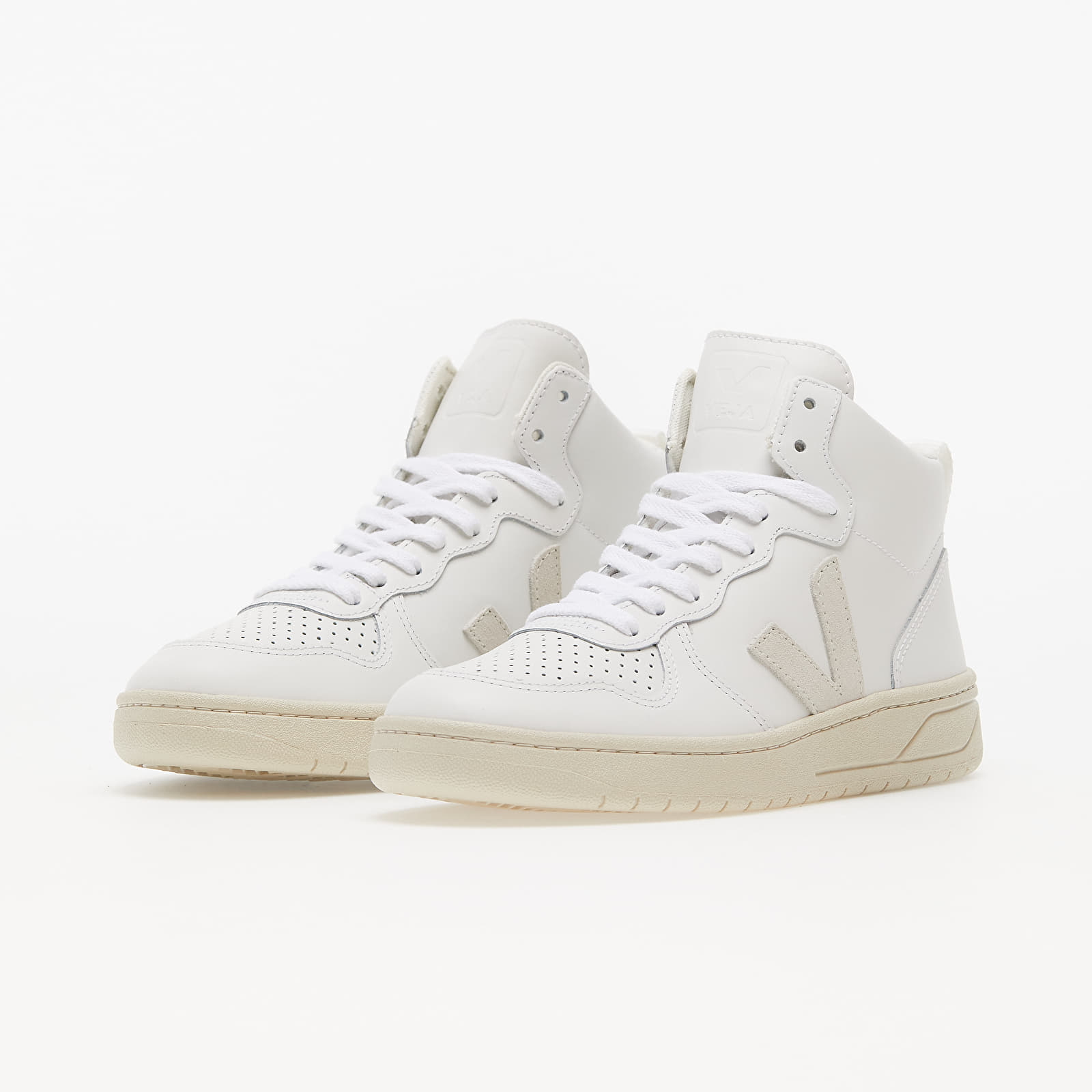 Încălțăminte și sneakerși pentru femei Veja W V-15 Leather  Extra White