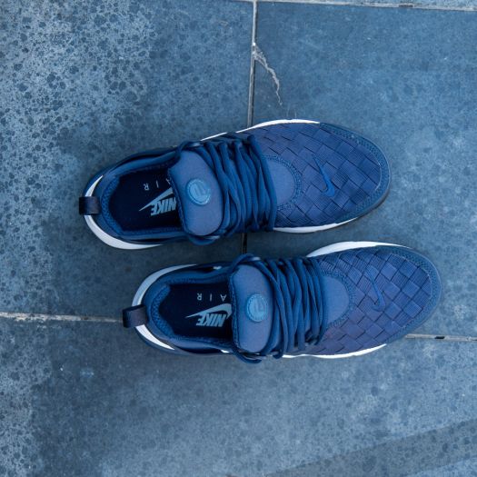 navy blue and white prestos