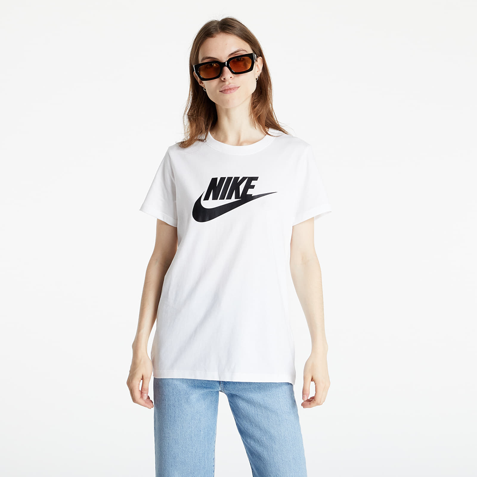 Tricouri  Nike Sportswear Essential Icon Future Tee White/ Black