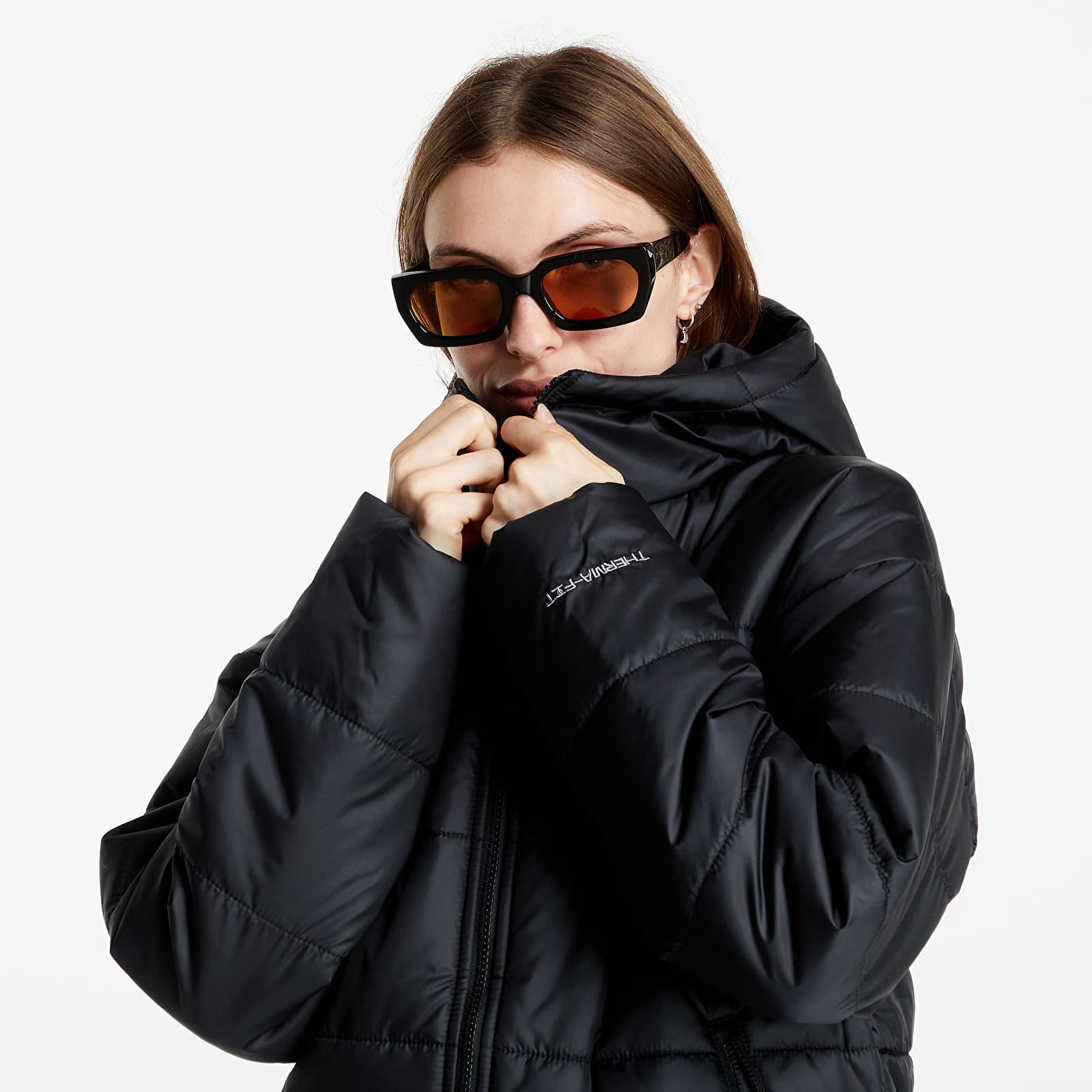 Giacche Nike Women's Therma-FIT Repel Hooded Jacket Black/ White
