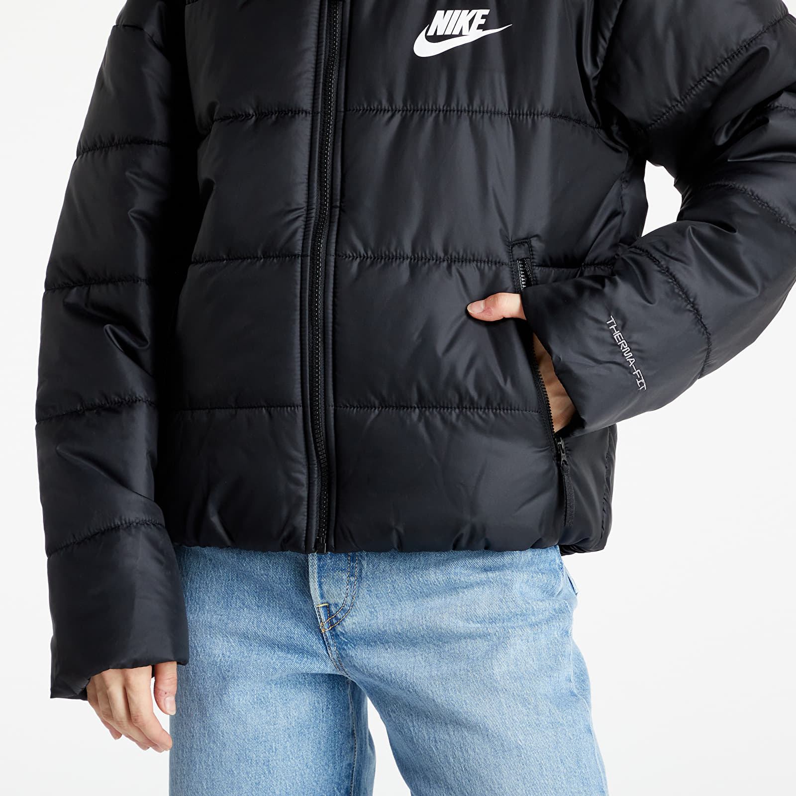Giacche Nike Women's Therma-FIT Repel Hooded Jacket Black/ White