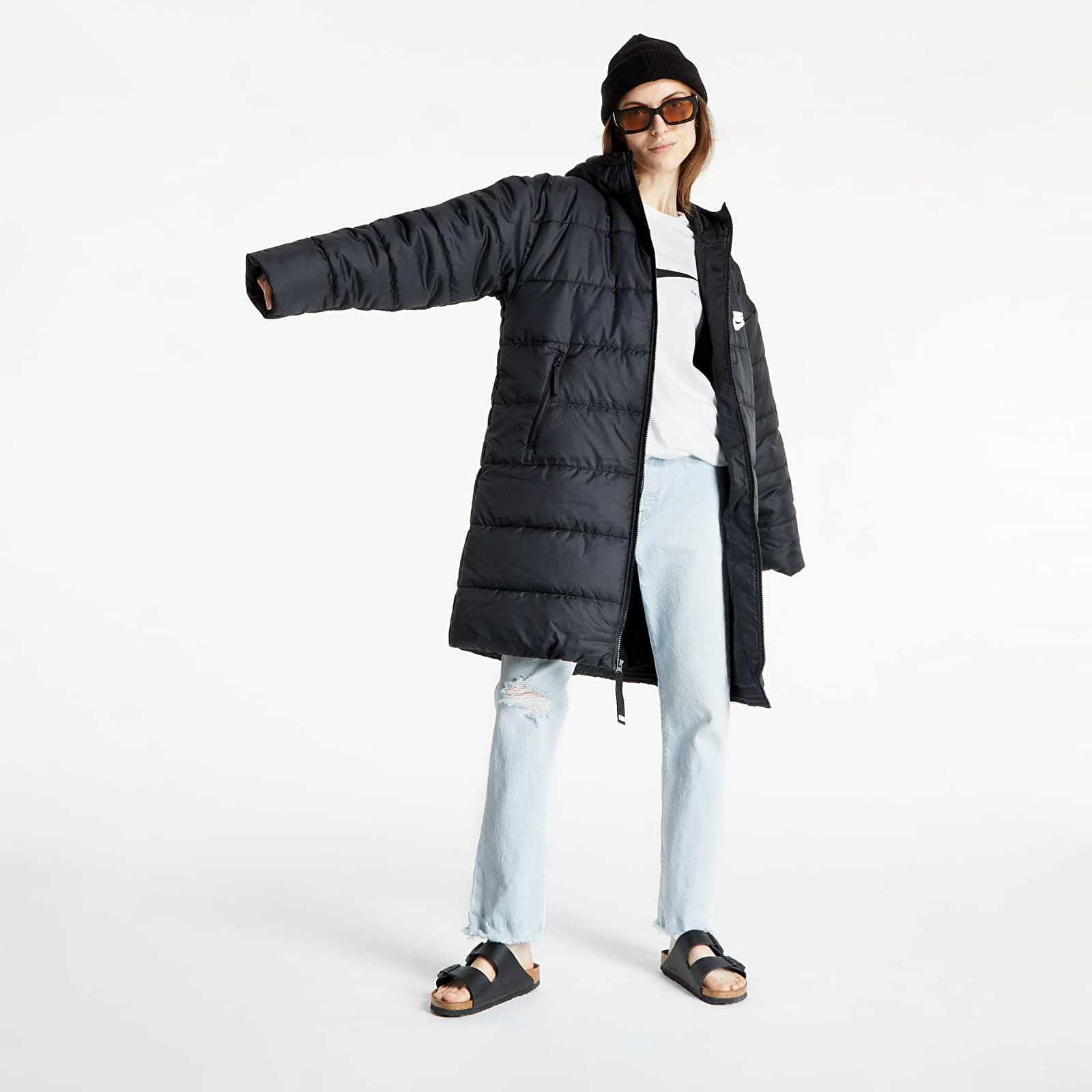 Jacken Nike Women's Therma-FIT Repel Hooded Parka Black/ White