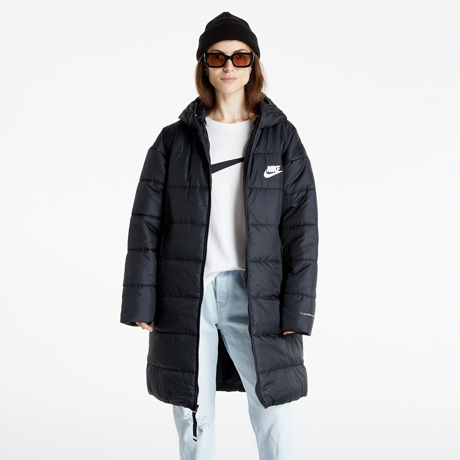 Jacken Nike Women's Therma-FIT Repel Hooded Parka Black/ White
