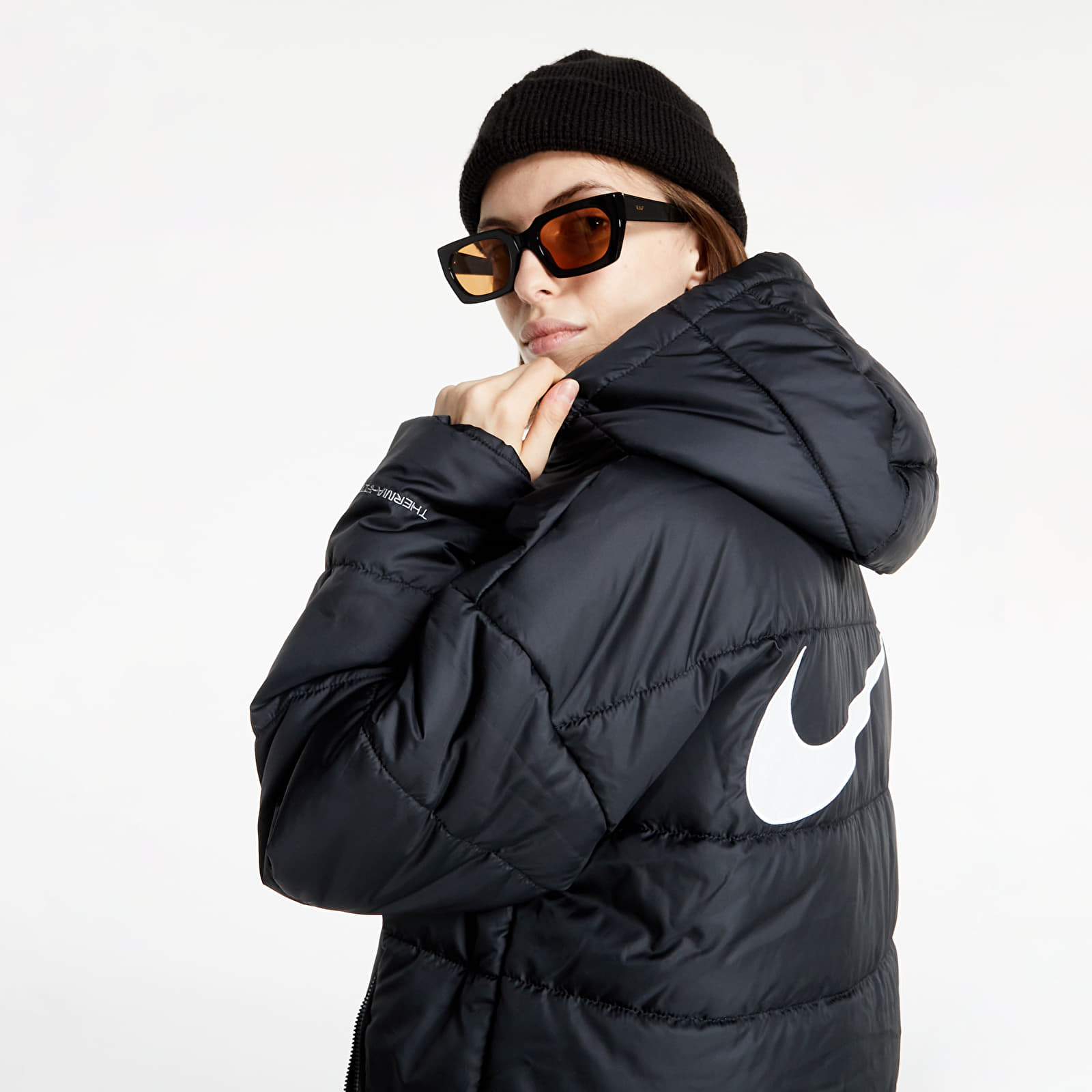 Jacken Nike Women's Therma-FIT Repel Hooded Parka Black/ White