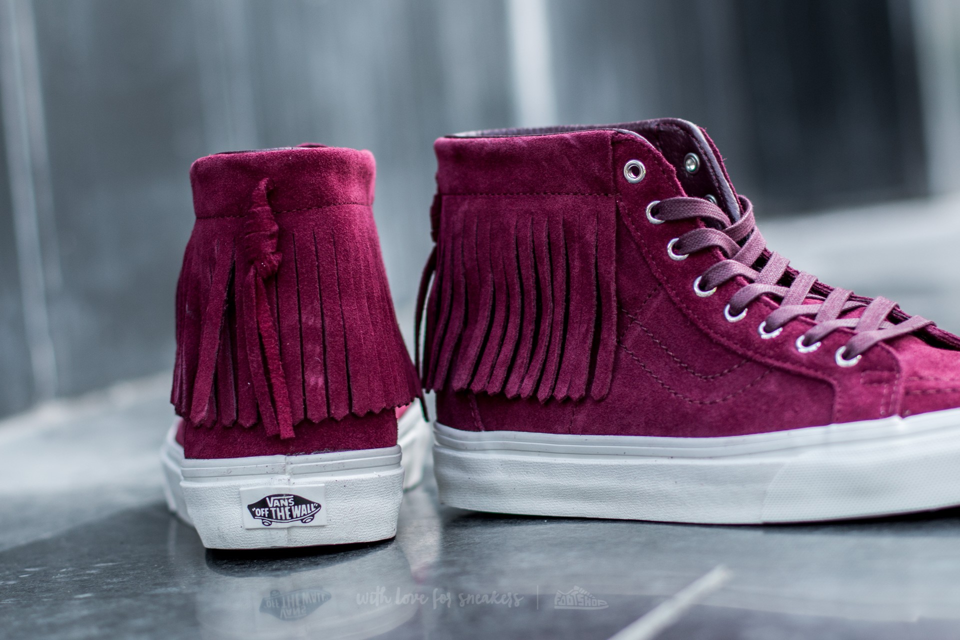 Women s shoes Vans Sk8 Hi Moc Port Royale Blanc De Blanc Footshop