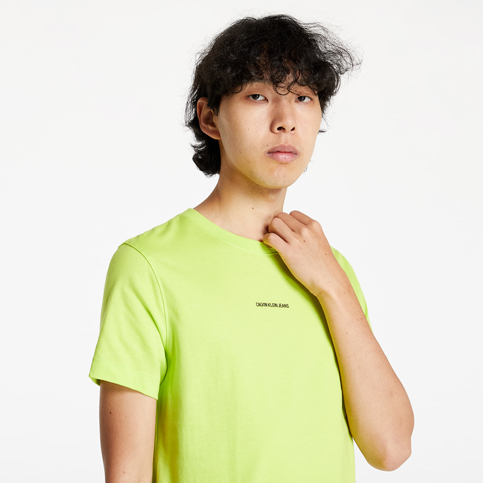 T-shirts Calvin Klein Jeans Micro Branding Essential Ss Tee Acid Lime