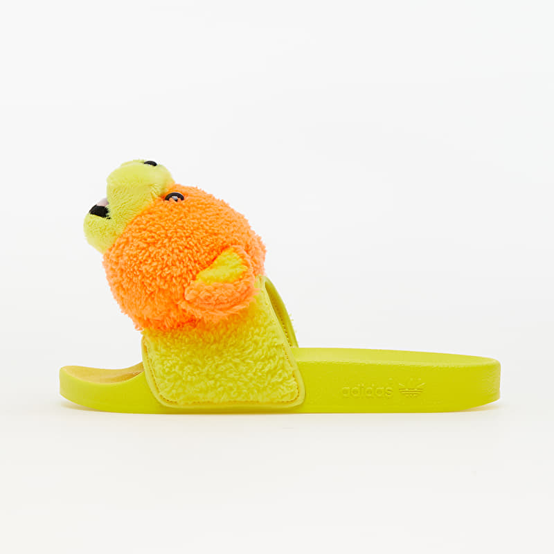 adidas x Jeremy Scott Adilette Teddy Solar Orange/ Bright Yellow
