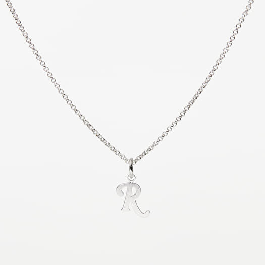 R silver necklace hot sale