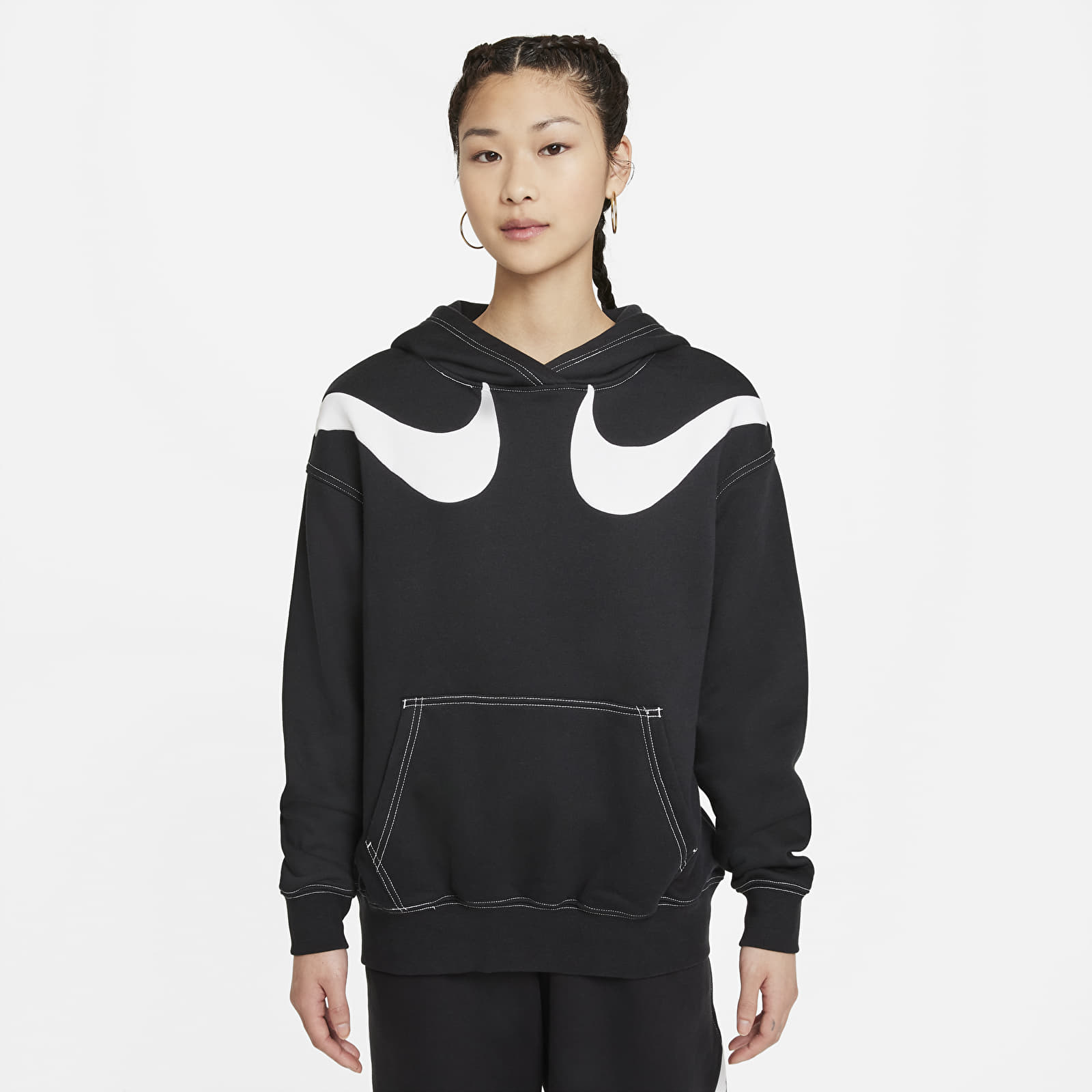 Large swoosh sweatshirt best sale