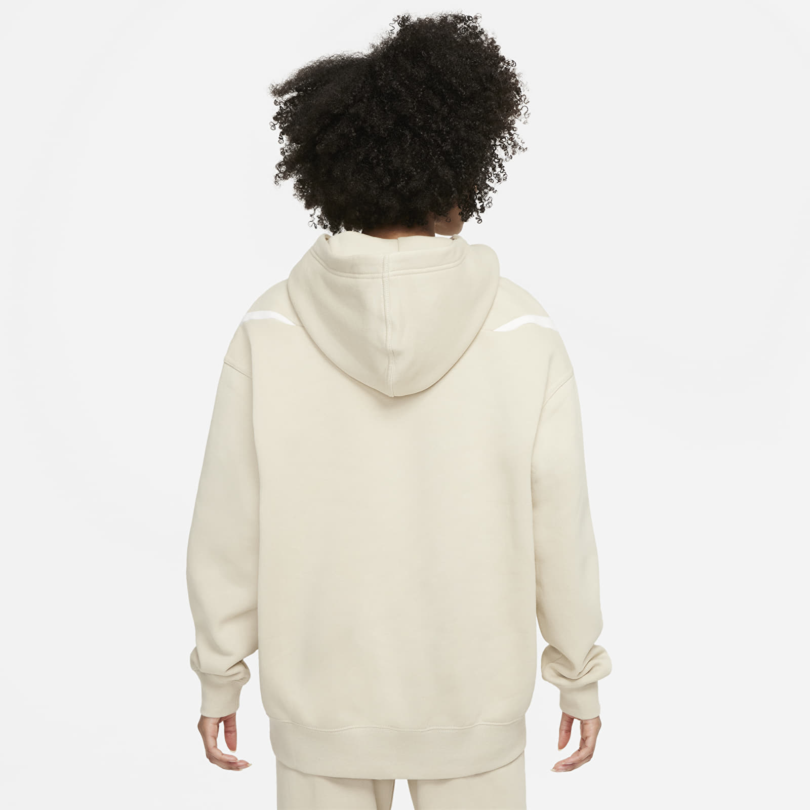 Puloverji   Nike Sportswear Swoosh W Oversized Fleece Hoodie (Plus Size) Rattan/ Sail/ Sail