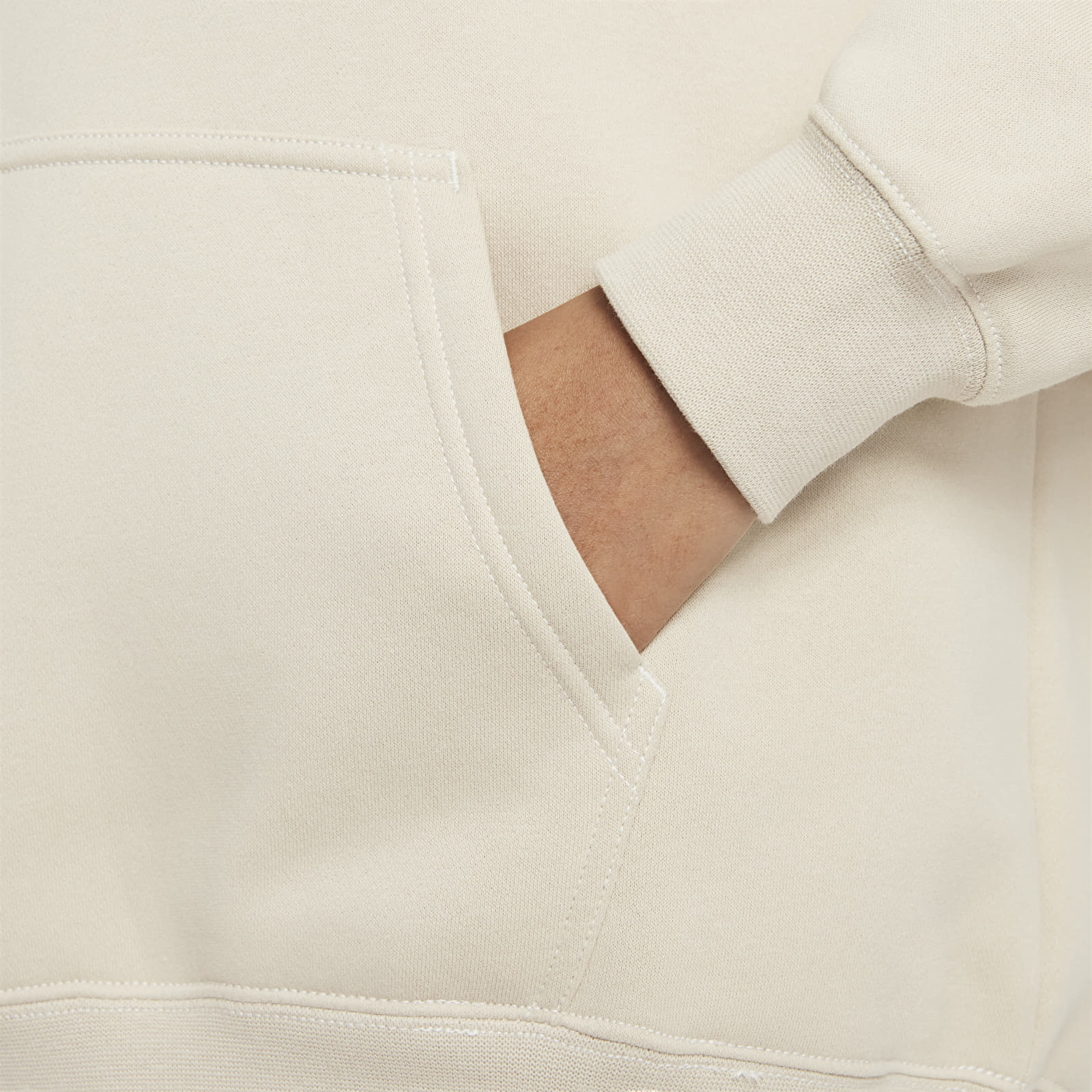 Puloverji   Nike Sportswear Swoosh W Oversized Fleece Hoodie (Plus Size) Rattan/ Sail/ Sail