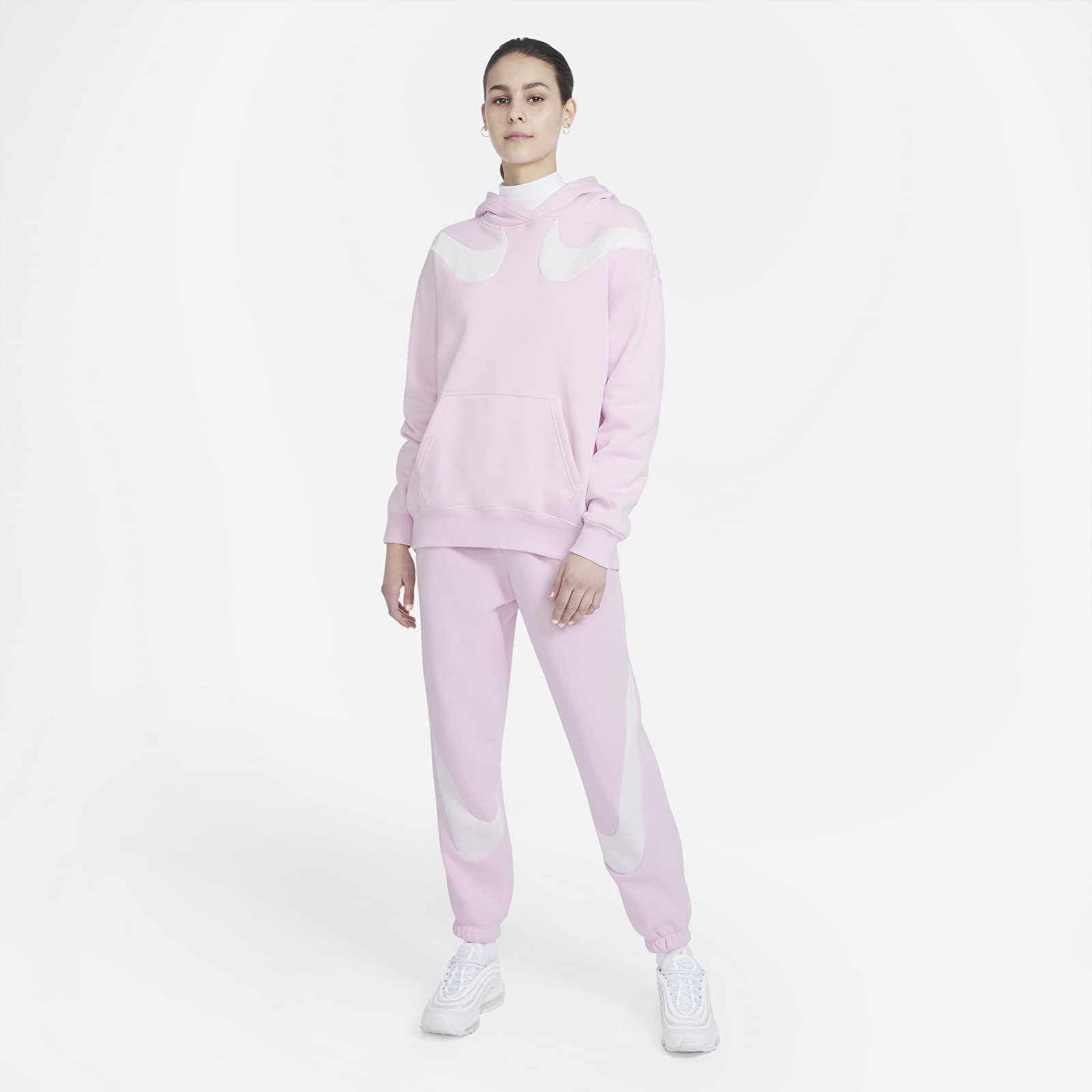 Nike pink and white sweatshirt clearance