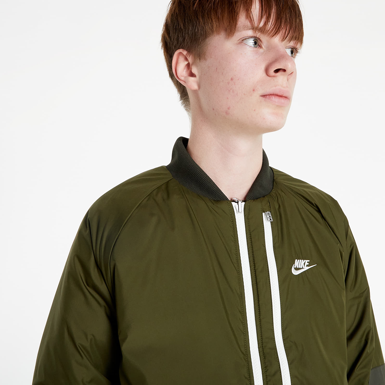 Bombers Nike Sportswear Therma-FIT Legacy M Reversible Bomber Rough Green/ Sequoia/ Sail