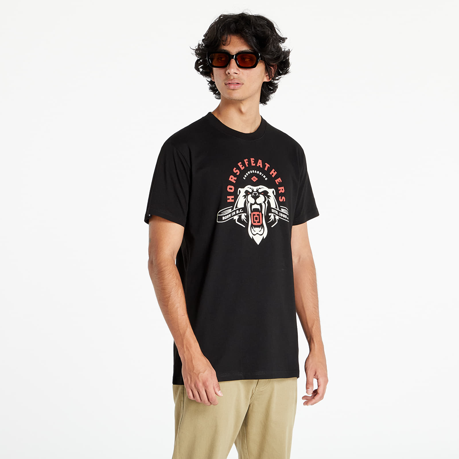 Tricouri  Horsefeathers Ursus T-Shirt  Black