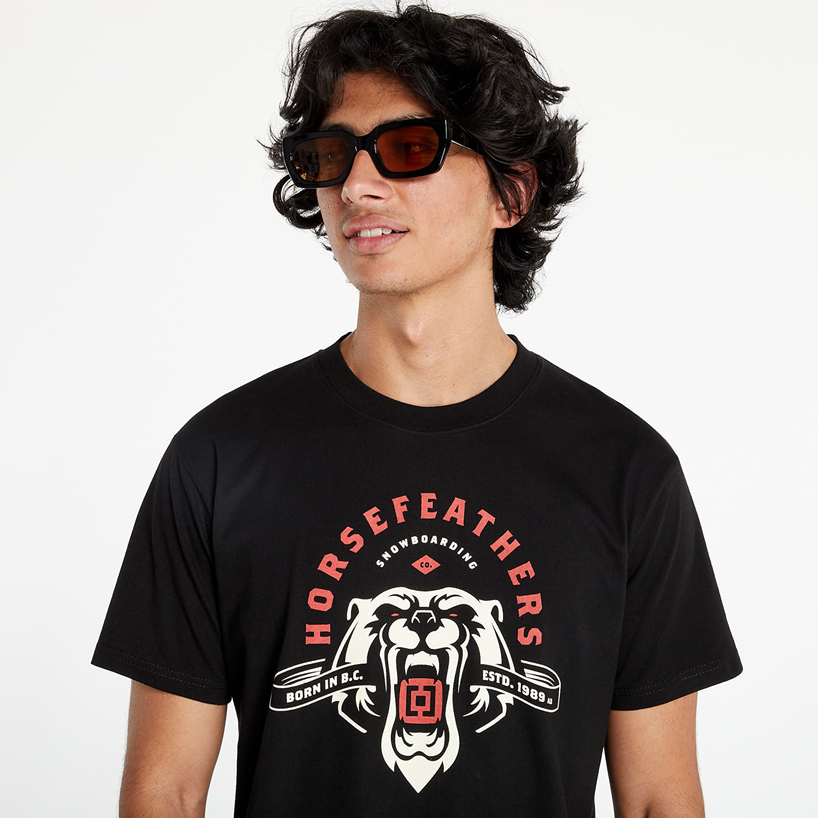 Tricouri  Horsefeathers Ursus T-Shirt  Black
