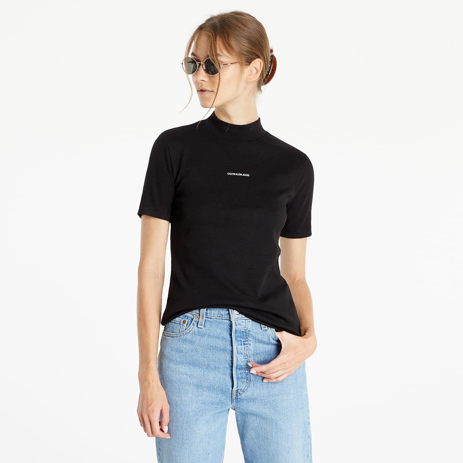T-Shirts Calvin Klein Jeans Branding Ck Rib Black Micro Tee | Footshop Baby