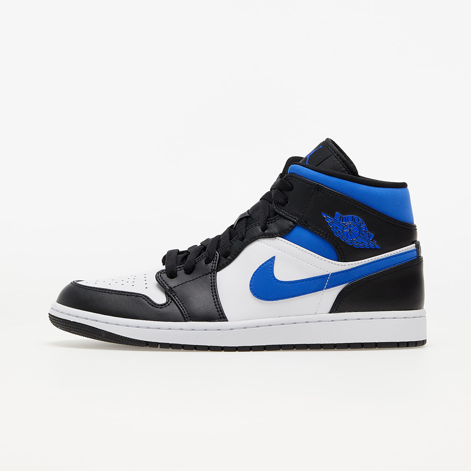 Férfi cipők Air Jordan 1 Mid White/ Racer Blue-Black