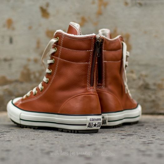 Converse chuck taylor all star leather and faux fur high rise women's boot top
