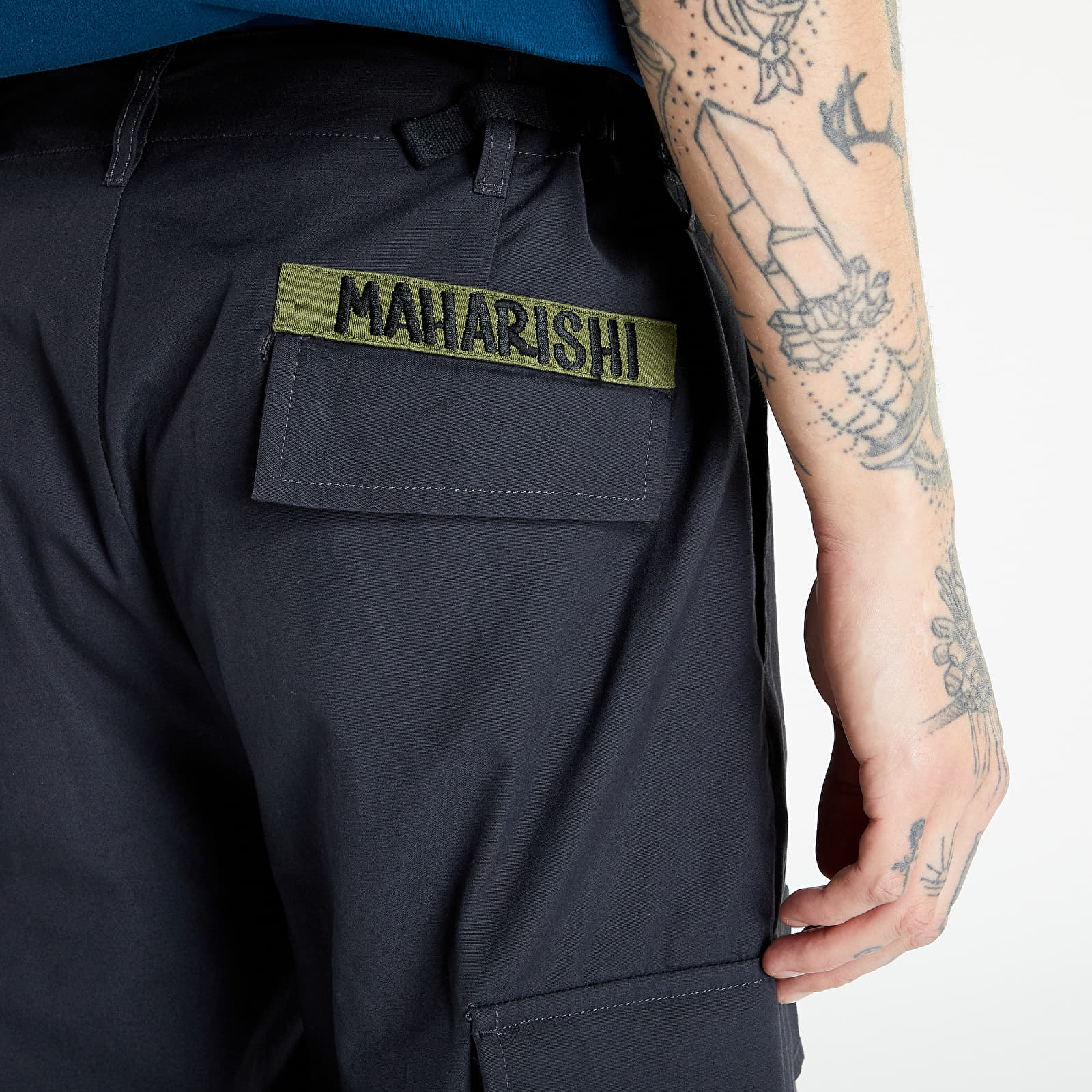 Džíny a kalhoty Maharishi Modified Jungle Fatigue Pants Black