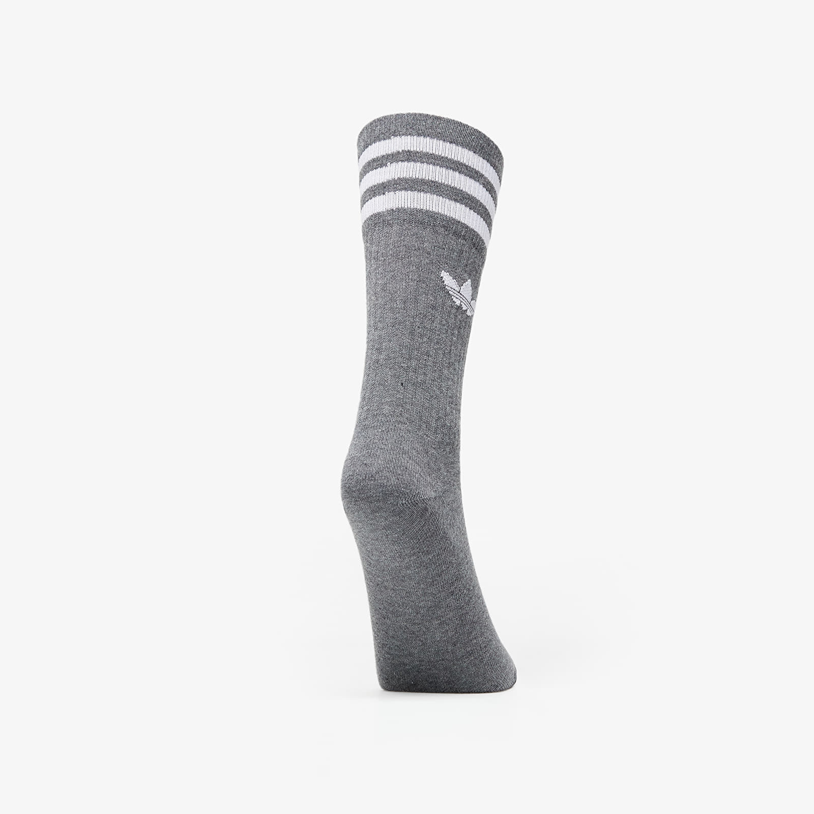 Zeķes adidas Solid Crew Sock 3-Pack White/ Light Grey Heather/ Dark Grey Heather