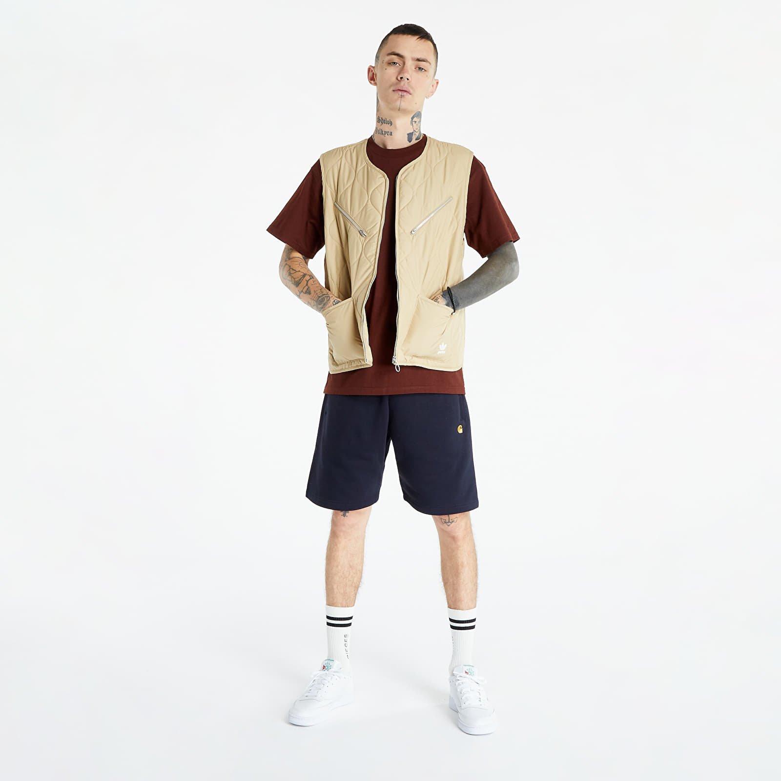 Vesty adidas Oversized Vest Beige Tone
