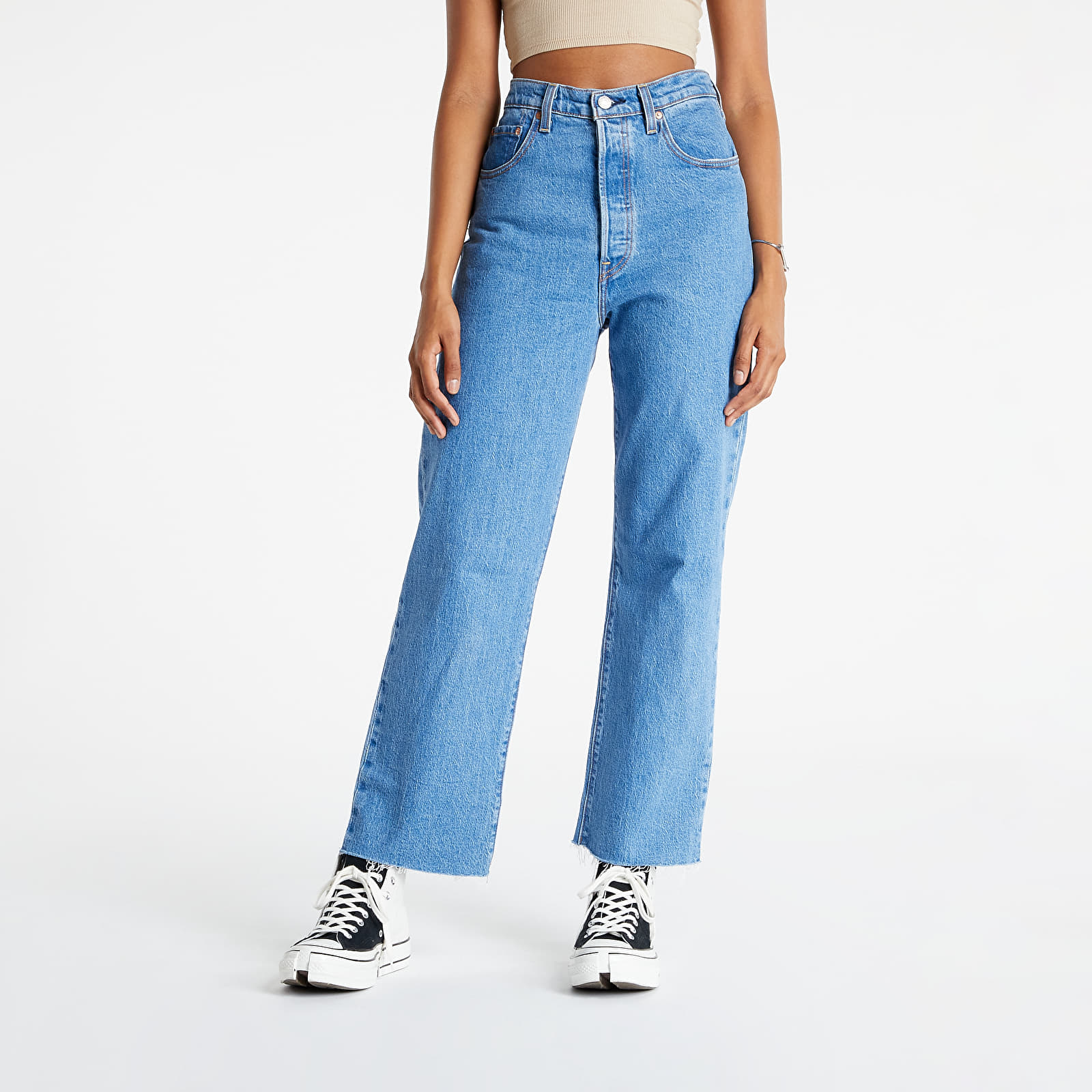 Levi's premium top ribcage straight ankle