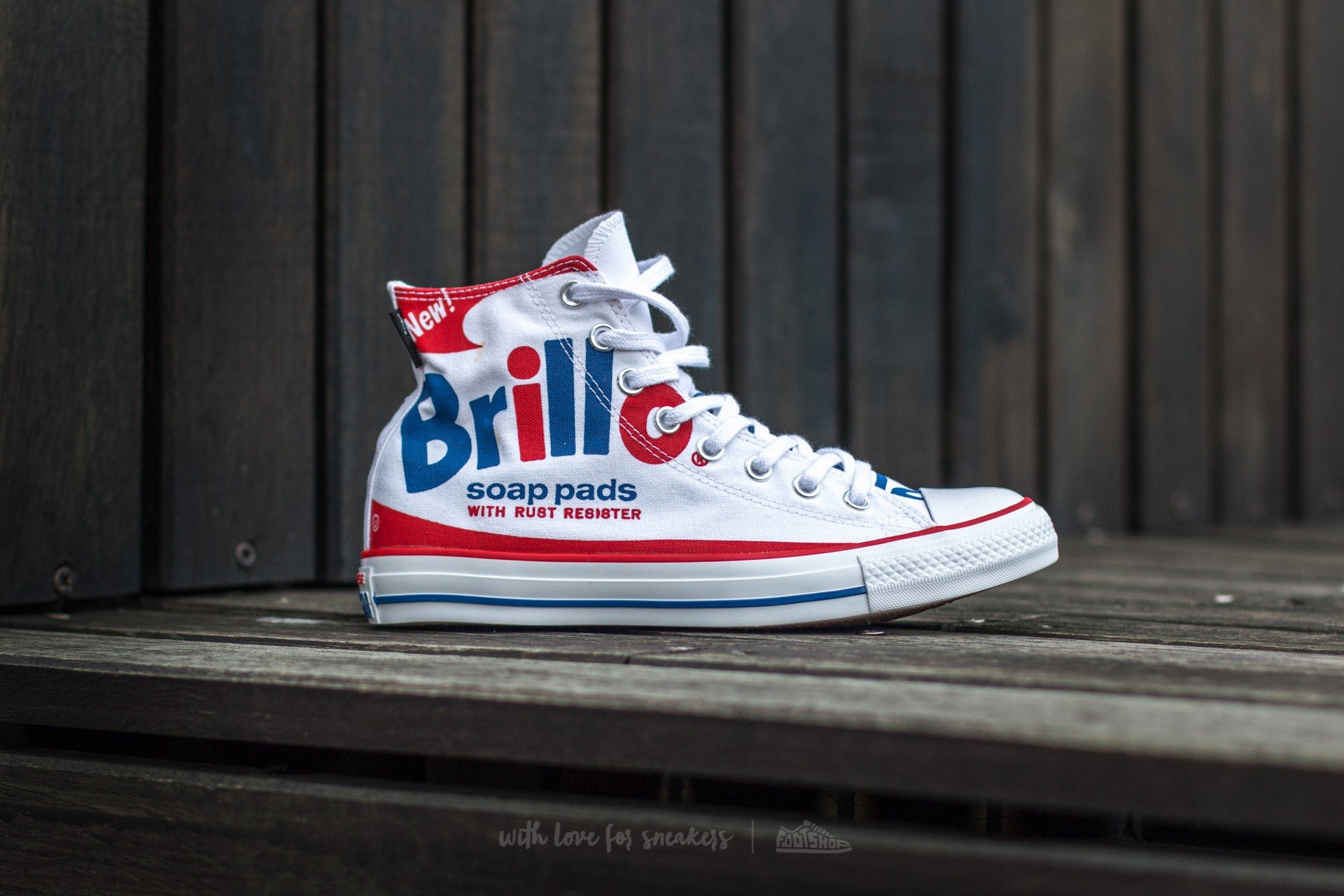 Men s shoes Converse Chuck Taylor All Star Hi Andy Warhol White Red Blue Footshop