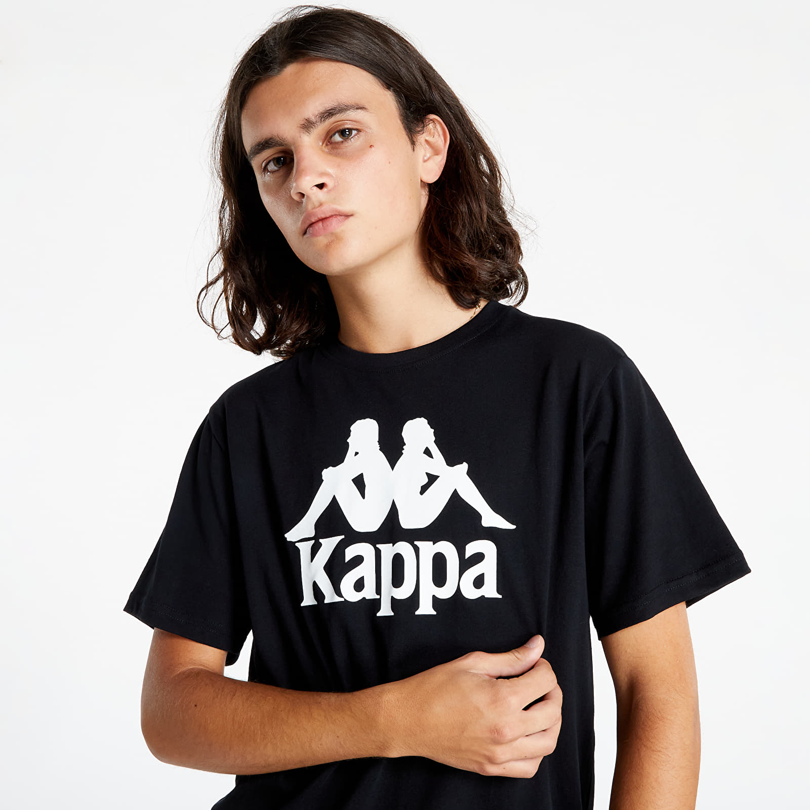 Magliette Kappa Authentic Estessi T-Shirt Black/ White