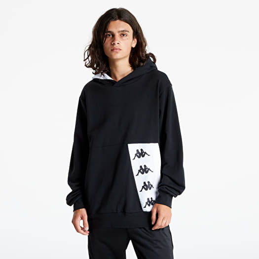Felpe e maglioni Kappa 222 Banda 10 Falco Fleece Jumper Black White Footshop