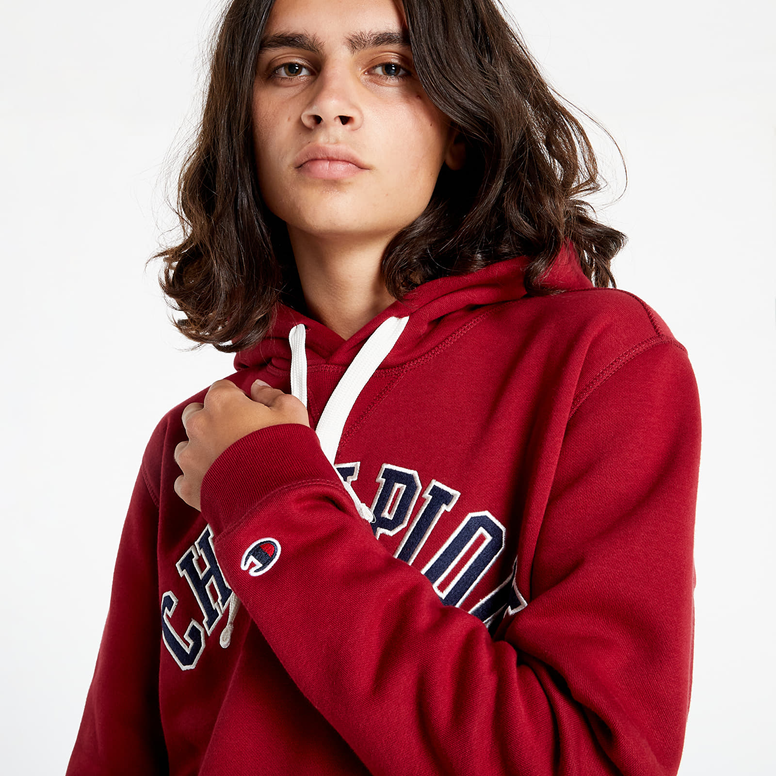 Sepia red new arrivals champion hoodie