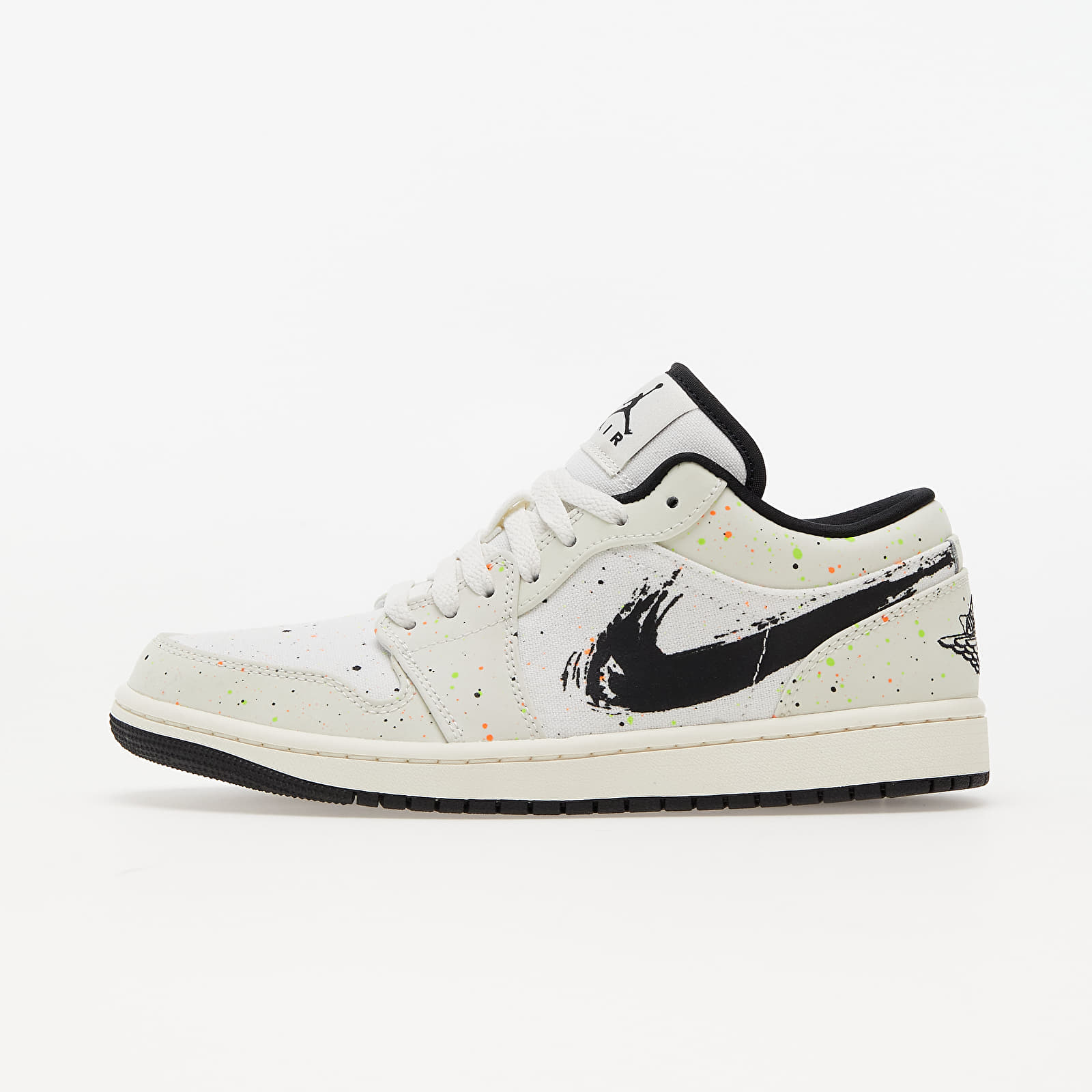 Men s shoes Air Jordan 1 Low SE Sail Black Total Orange Electric