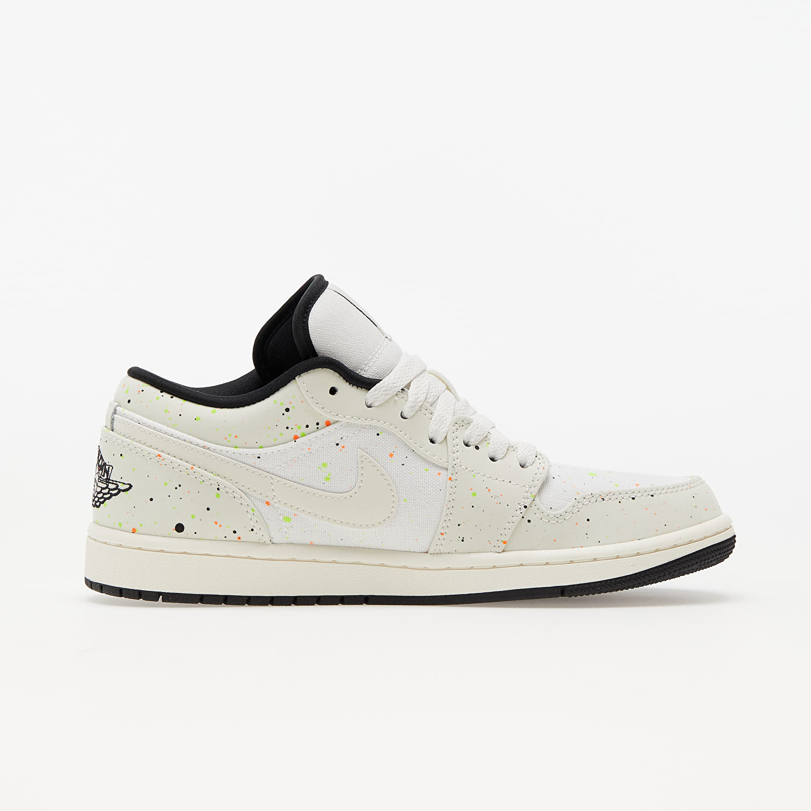 Férfi cipők Air Jordan 1 Low SE Sail/ Black-Total Orange-Electric Green