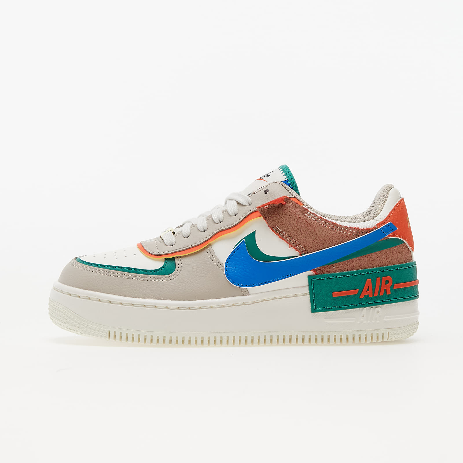 Damen Sneaker und Schuhe Nike W Air Force 1 Shadow Sail/ Signal Blue-Green Noise-Cream II